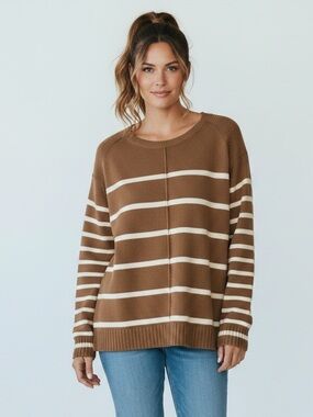 New Talbots Striped Knit Sweater